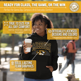 Missouri Tigers NCAA Adult Unisex Overtime Classics Hooded Fleece Sweatshirt - Black
