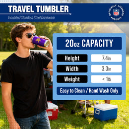 Minnesota Vikings NFL 20oz Gameday Stainless Steel Tumbler - Purple