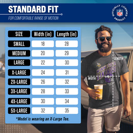 Minnesota Vikings NFL Adult Distressed Helmet Tag-Less T-Shirt - Heather Charcoal