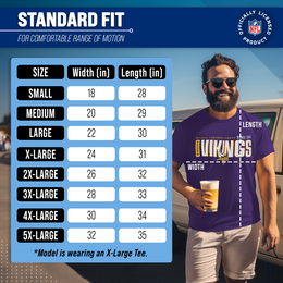 Minnesota Vikings NFL Adult Modern Endzone Tag-Less T-Shirt - Purple