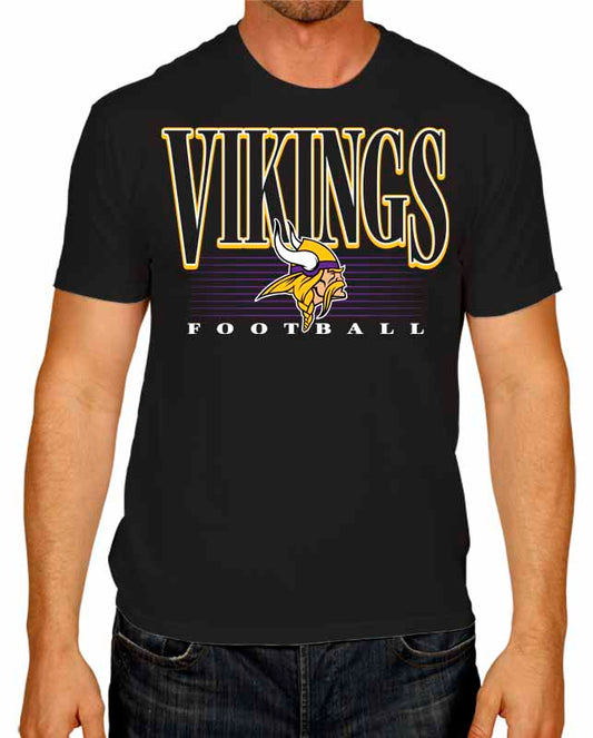 Minnesota Vikings NFL Adult Overtime Blueprint Tag-Less T-Shirt - Black