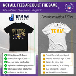 Minnesota Vikings NFL Adult Overtime Blueprint Tag-Less T-Shirt - Black