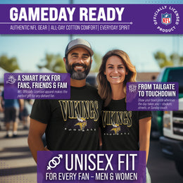 Minnesota Vikings NFL Adult Overtime Blueprint Tag-Less T-Shirt - Black