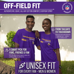 Minnesota Vikings Adult NFL Speed Stat Sheet T-Shirt - Purple