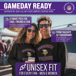 Minnesota Vikings NFL Adult Gameday Football Crewneck Sweatshirt - Black