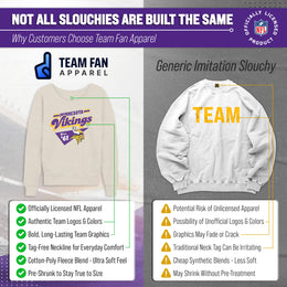 Minnesota Vikings NFL Womens Vintage Charm Slouchy Crewneck - Birch