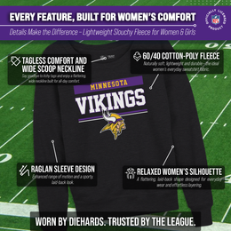 Minnesota Vikings NFL Womens Charcoal Crew Neck Football Apparel - Charcoal