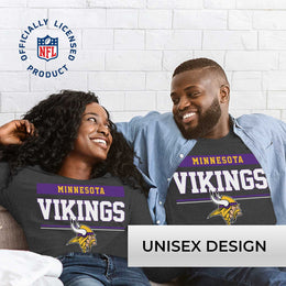 Minnesota Vikings NFL Adult Charcoal Long Sleeve T Shirt - Charcoal