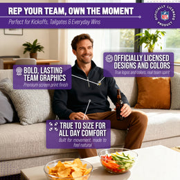 Minnesota Vikings NFL Adult Unisex Team Logo Quarter Zip Pullover Sweatshirt - Black