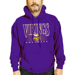 Minnesota Vikings NFL Adult Unisex Overtime Blueprint Soft Fleece Hooded Sweatshirt - Purple