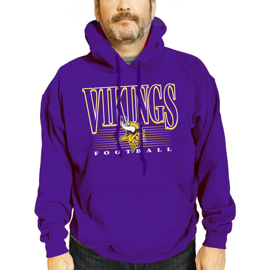 Minnesota Vikings NFL Adult Unisex Overtime Blueprint Soft Fleece Hooded Sweatshirt - Purple