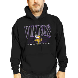 Minnesota Vikings NFL Adult Unisex Overtime Blueprint Soft Fleece Hooded Sweatshirt - Black