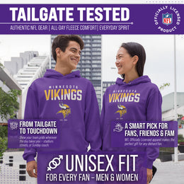 Minnesota Vikings Adult NFL Diagonal Fade Fleece Hooded Sweatshirt - Purple