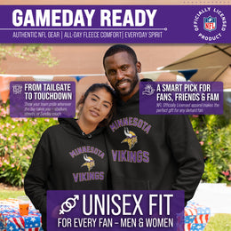 Minnesota Vikings NFL Gameday Adult Hooded Sweatshirt - Black