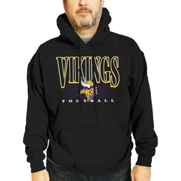 Minnesota Vikings NFL Adult Unisex Overtime Blueprint Soft Fleece Hooded Sweatshirt - Black