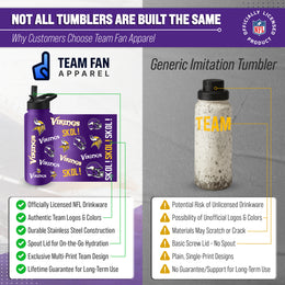 Minnesota Vikings NFL 34Oz Native Quencher Water Bottle - Purple