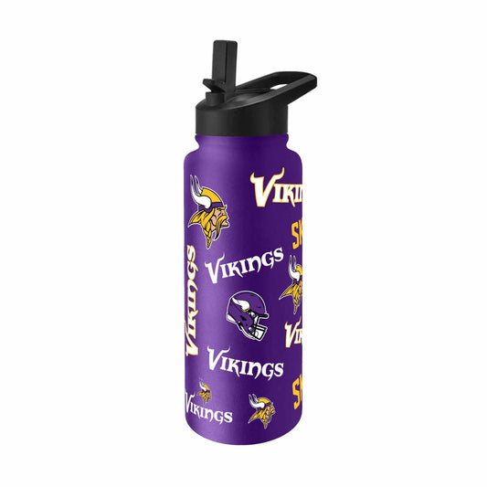 Minnesota Vikings NFL 34Oz Native Quencher Water Bottle - Purple