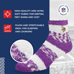 Minnesota Vikings NFL Cozy Soft Slipper Socks - Purple