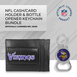 Minnesota Vikings NFL Bottle Opener Keychain Bundle - Black