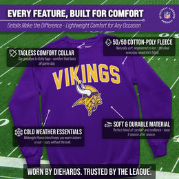 Minnesota Vikings NFL Home Team Crew - Purple