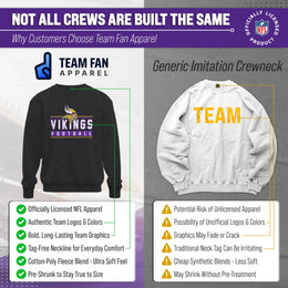 Minnesota Vikings NFL Adult True Fan Crewneck Sweatshirt - Charcoal