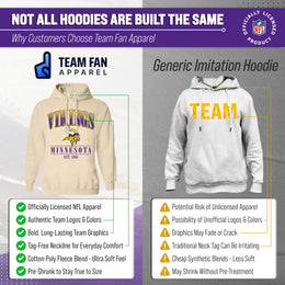 Minnesota Vikings Ladies NFL Starstruck Fleece Pullover Hooded Sweatshirt - Cream