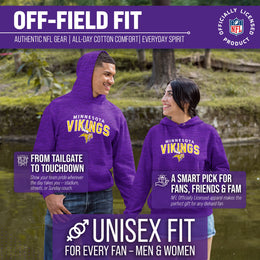 Minnesota Vikings NFL Adult Unisex Starting Fresh Ultra Soft Fleece Hooded Sweatshirt - Purple