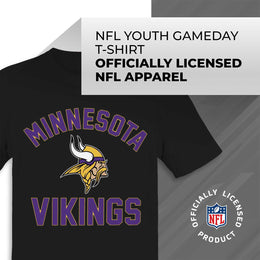 Minnesota Vikings NFL Youth Gameday Football T-Shirt - Black