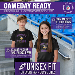 Minnesota Vikings NFL Youth Gameday Football T-Shirt - Black