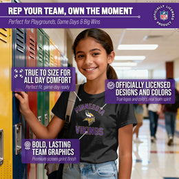 Minnesota Vikings NFL Youth Gameday Football T-Shirt - Black