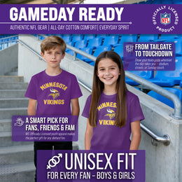 Minnesota Vikings NFL Youth Gameday Football T-Shirt - Purple