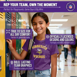 Minnesota Vikings NFL Youth Gameday Football T-Shirt - Purple