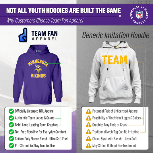 Minnesota Vikings NFL Youth Gameday Hooded Sweatshirt - Purple