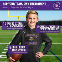 Minnesota Vikings NFL Youth Gameday Hooded Sweatshirt - Black