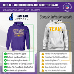 Minnesota Vikings NFL Youth Overtime Blueprint Football Fleece Hooded Sweatshirt - Purple