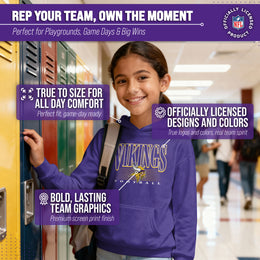 Minnesota Vikings NFL Youth Overtime Blueprint Football Fleece Hooded Sweatshirt - Purple