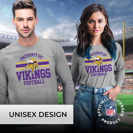 Minnesota Vikings NFL Adult Property Of Long SleeveT Shirt - Sport Gray