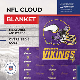 Minnesota Vikings NFL Double Sided Blanket - Purple