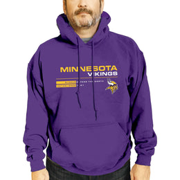 Minnesota Vikings Adult NFL Speed Stat Sheet Fleece Hooded Sweatshirt - Purple