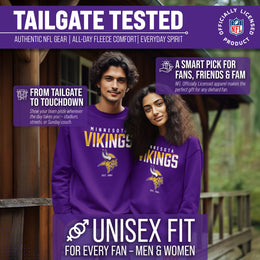 Minnesota Vikings Adult NFL Diagonal Fade Color Block Crewneck Sweatshirt - Purple