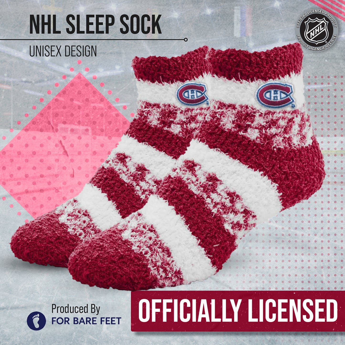Montreal Canadiens NHL Unisex Cozy Sleep Socks - Cardinal