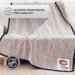 Montreal Canadiens NHL Silk Touch Sherpa Throw Blanket - Red