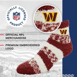 Washington Commanders NFL Cozy Soft Slipper Socks - Black