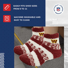Washington Commanders NFL Cozy Soft Slipper Socks - Black