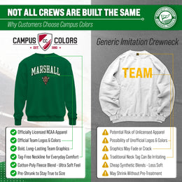 Marshall Thundering Herd Adult Arch & Logo Soft Style Gameday Crewneck Sweatshirt - Green