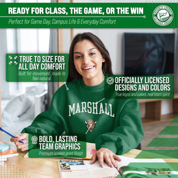 Marshall Thundering Herd Adult Arch & Logo Soft Style Gameday Crewneck Sweatshirt - Green