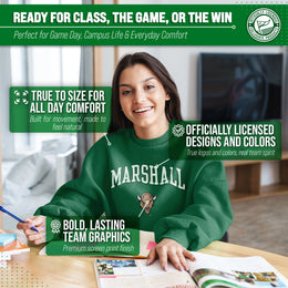 Marshall Thundering Herd Adult Arch & Logo Soft Style Gameday Crewneck Sweatshirt - Green