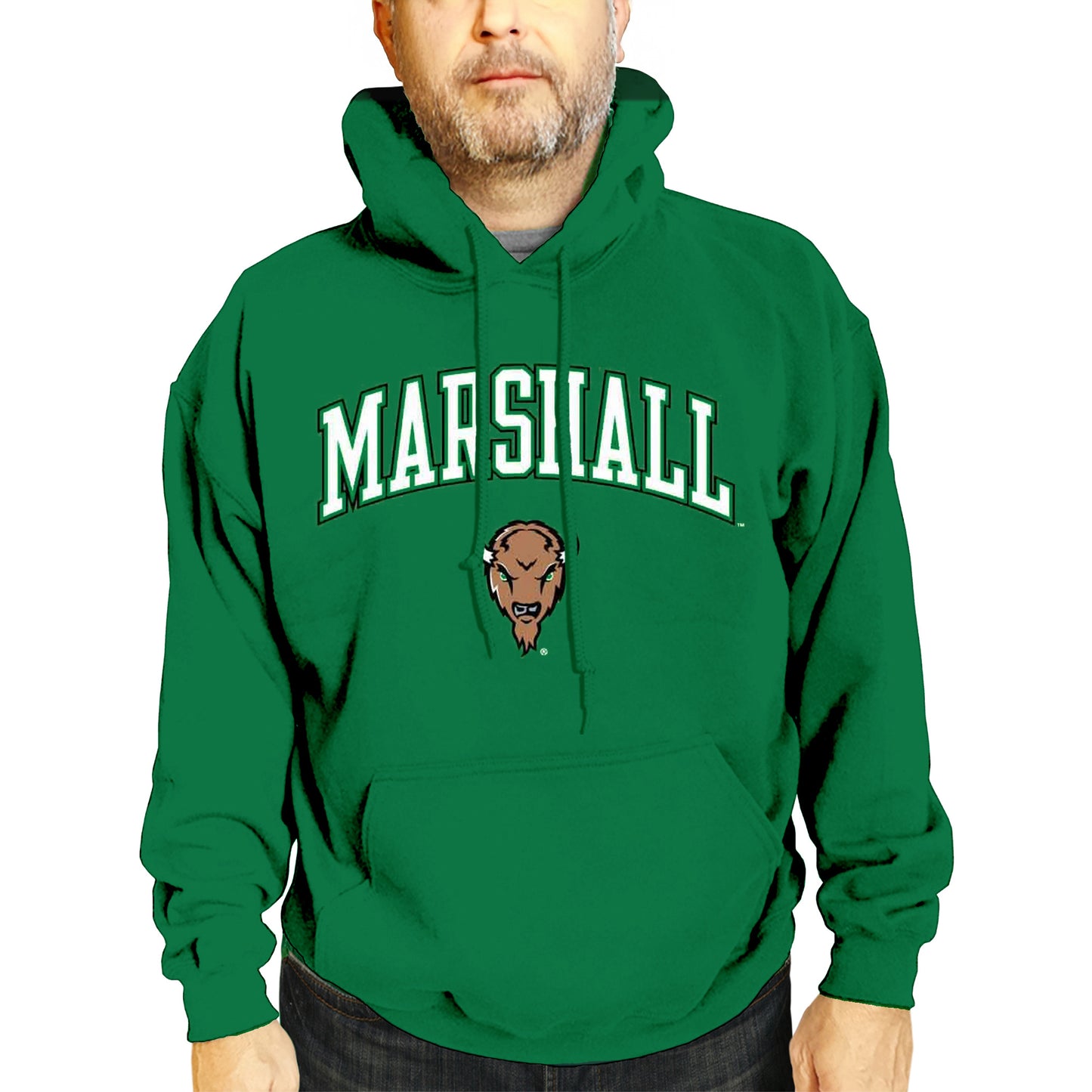 Marshall Thundering Herd Adult Arch & Logo Soft Style Gameday Hooded Sweatshirt - Green