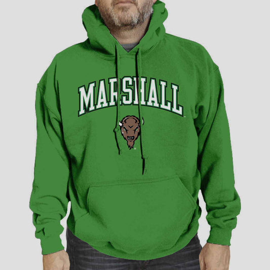 Marshall Thundering Herd Adult Arch & Logo Soft Style Gameday Hooded Sweatshirt - Green