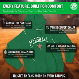Marshall Thundering Herd Adult Arch & Logo Soft Style Gameday Hooded Sweatshirt - Green